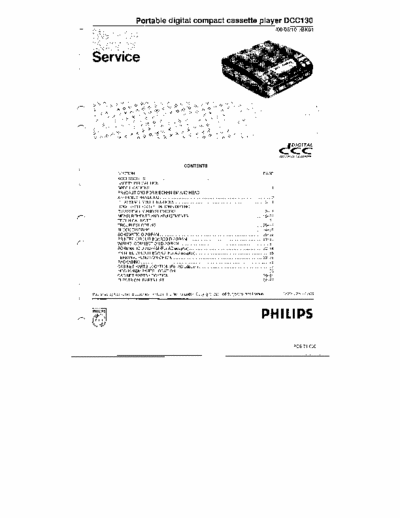Philips DCC130 Service manual for Philips DCC130 portable digital compact cassette player
